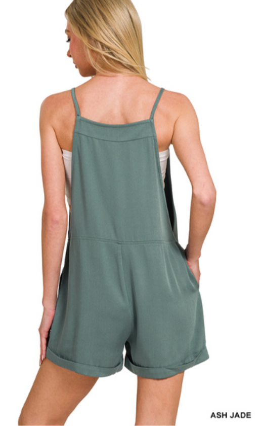 Zenana Cuffed Romper